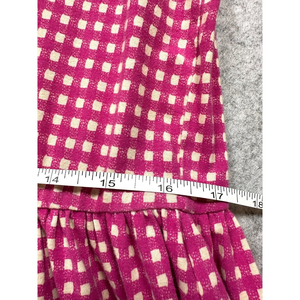 URBAN OUTFITTERS Women's Medium Pink Gingham Check Short Puff Sleeve Midi Dress - Picture 10 of 12